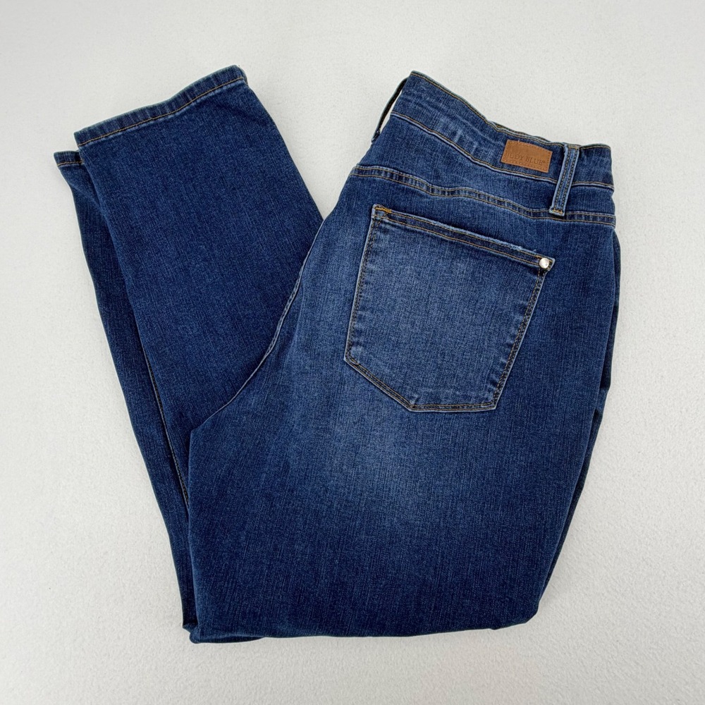 Judy Blue Boyfriend Jeans Women 18W Dark Wash Sorbtek Stretch Excellent